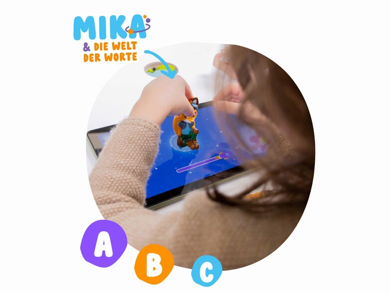 EDURINO Figur Mika Erstes Lesen & Schreiben ab 4, Lernfigur für Kinder