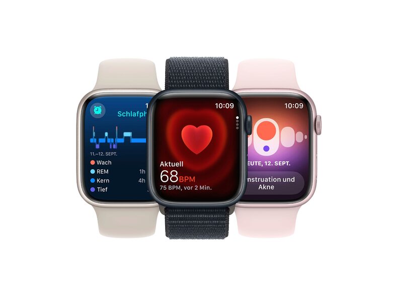 Apple Watch Series 9, GPS & Cell., 41 mm, Alu. rosé, Sport Loop hellrosa