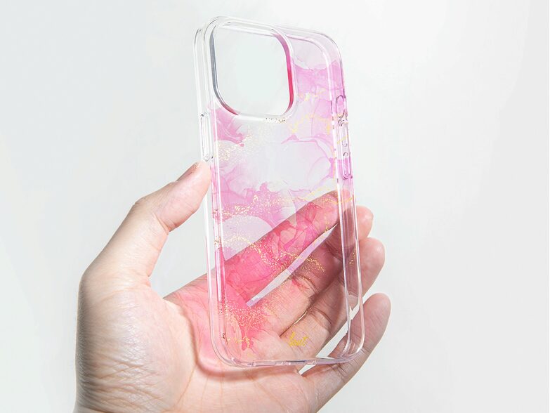 LAUT Crystal Ink, Schutzhülle für iPhone 13 Pro, ruby red/pink