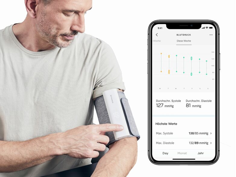 Withings BPM Connect, intelligentes Blutdruckmessgerät, grau