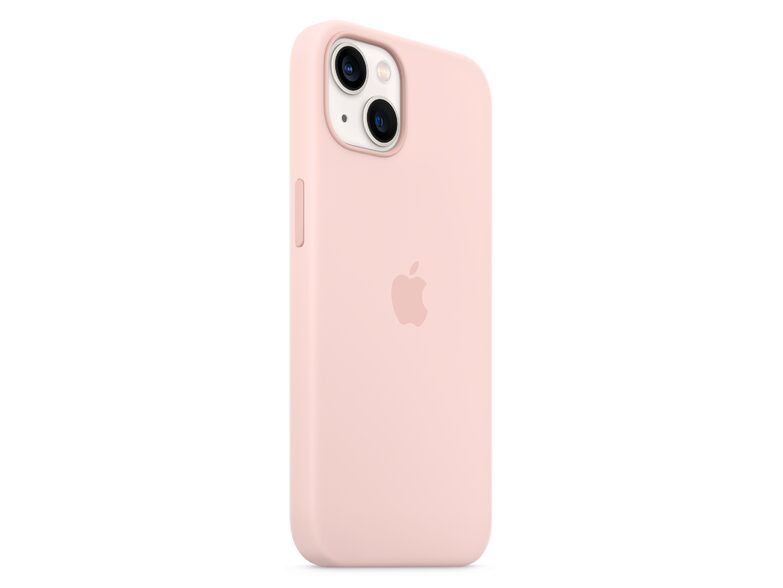 Apple iPhone Silikon Case mit MagSafe, für iPhone 13, kalkrosa
