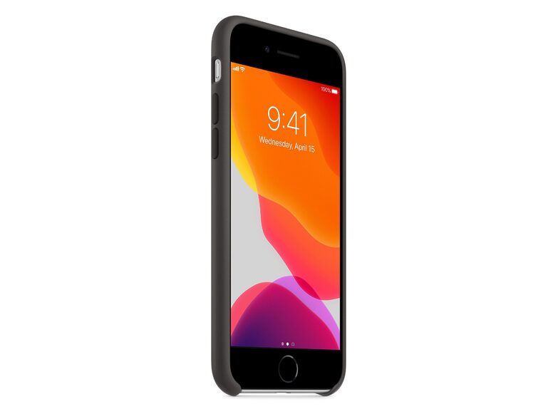 Apple Silikon Case, für iPhone SE 2020, schwarz