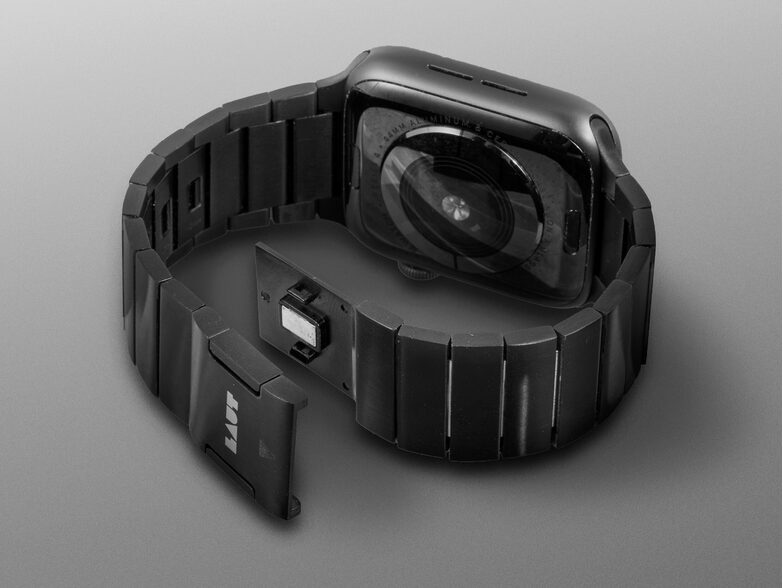 LAUT LINKS 2.0, Armband für Apple Watch, 42/44/45/49 mm, Edelstahl, schwarz