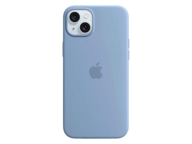Apple iPhone Silikon Case mit MagSafe, für iPhone 15 Plus, winterblau