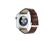 Networx Apple Watch Croco Band, Armband f. Apple Watch 42/44 mm, braun/silber