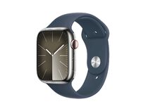 Apple Watch Series 9, GPS & Cellular, 45 mm, Edelstahl, Sportarmband, M/L
