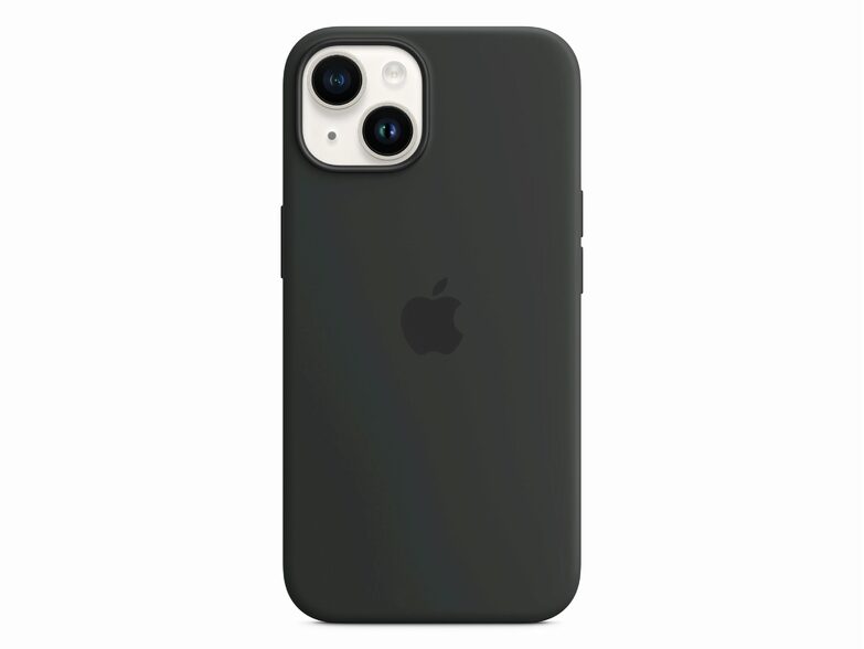 Apple iPhone Silikon Case mit MagSafe, für iPhone 14, mitternacht