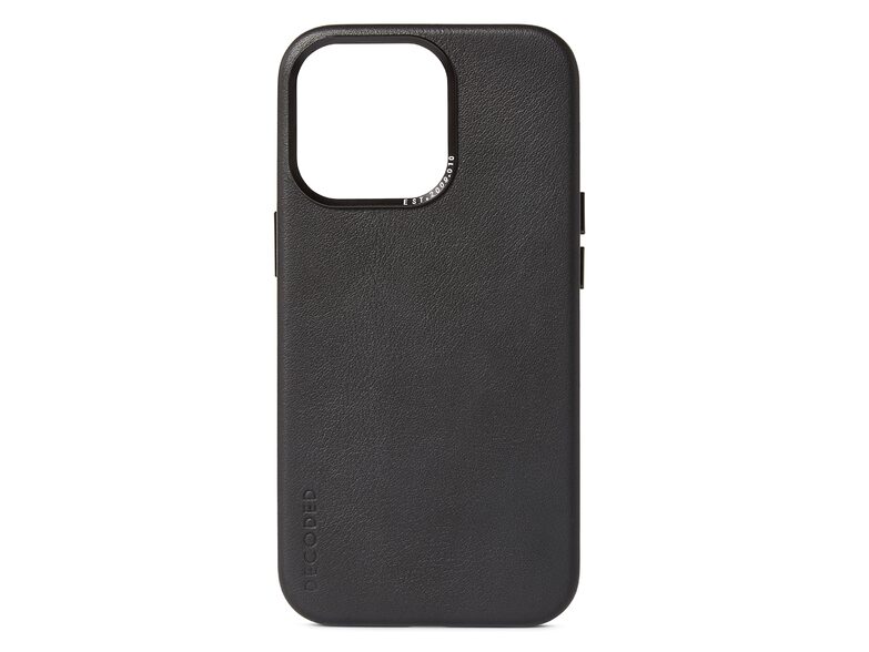 Decoded Back Cover, Leder-Schutzhülle für iPhone 13 Pro, mit MagSafe, schwarz