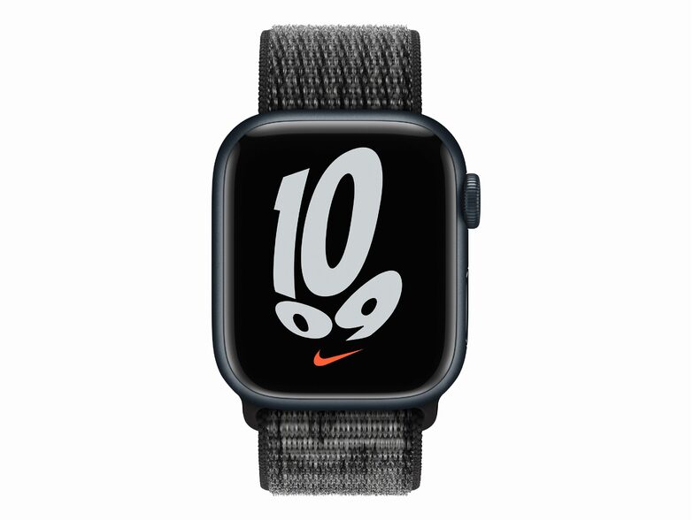 Apple Nike Sport Loop, für Apple Watch 41 mm, Nylon, schwarz/summit white