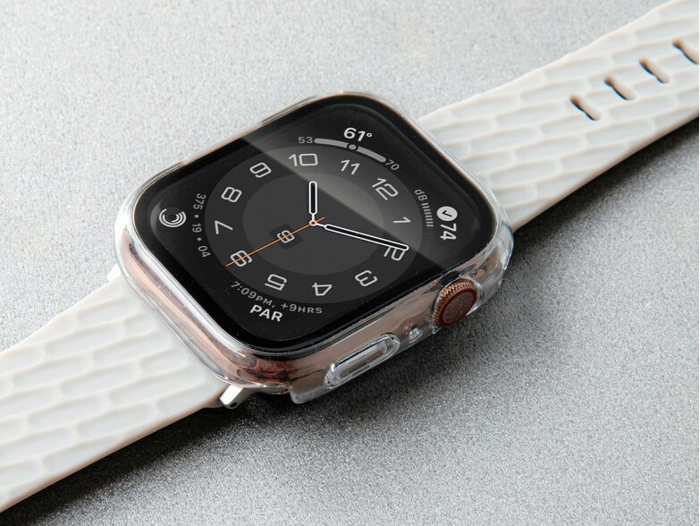 LAUT SHIELD Watch Case, Schutzhülle für Apple Watch 44 mm, transparent