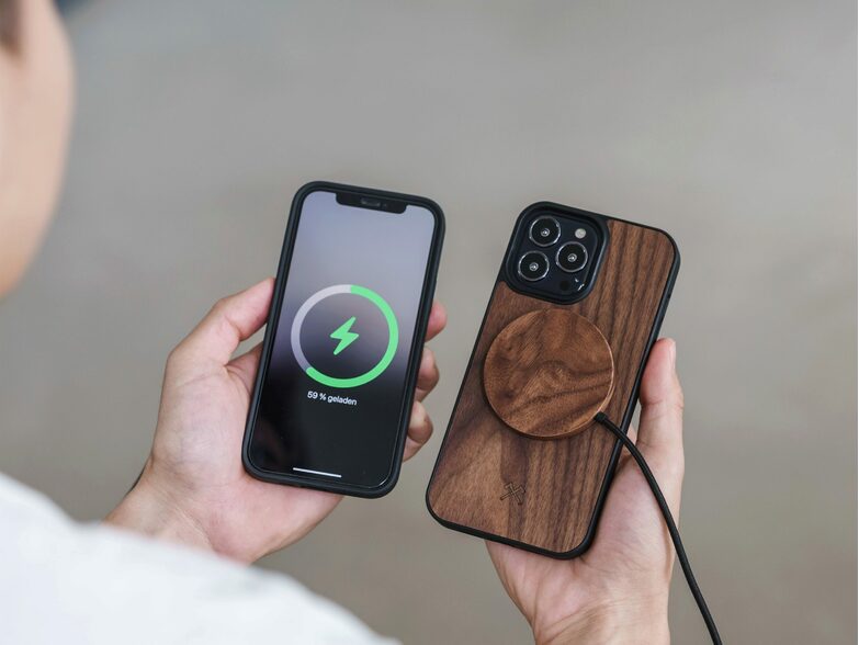 Woodcessories MagSafe Wood Bumper Case, Schutzhülle für iPhone 14 Pro, braun