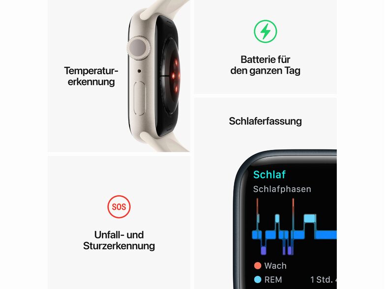 Apple Watch Series 8, 41mm, Aluminium (PRODUCT Red), Sportarmband (PRODUCT Red)