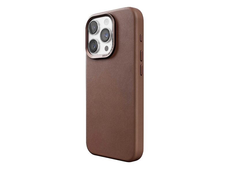 Woodcessories Bio Leather Case, Lederschutzhülle für iPhone 15 Pro, braun