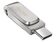SanDisk Ultra Dual Drive Luxe, 256 GB Flash-Laufwerk, USB-C/USB-A 3.1, silber