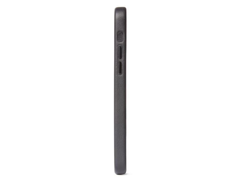 Decoded Back Cover, Leder-Schutzhülle für iPhone 12 Pro Max, schwarz