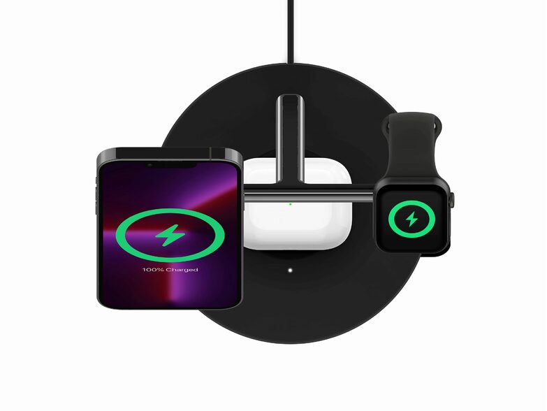 Belkin BoostCharge Pro 3-in-1-Ladegerät, MagSafe, iPhone/Watch/AirPods, schwarz