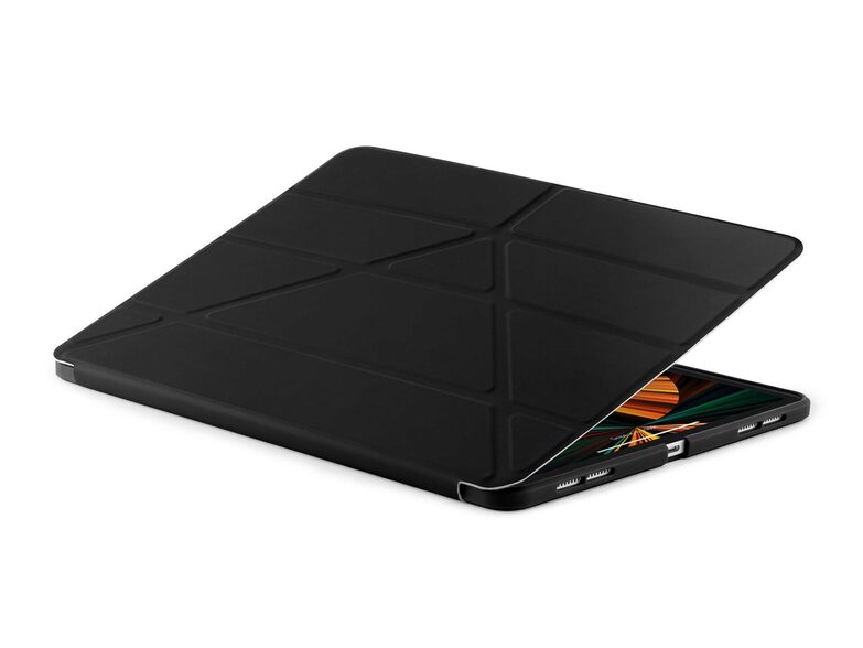 Pipetto Origami Case, Schutzhülle für iPad Pro 12,9" (2018/19/20/21), schwarz