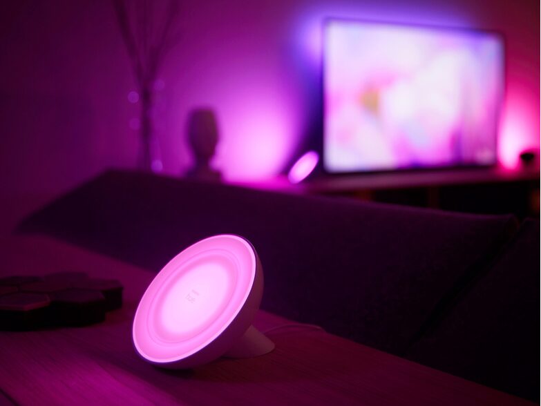 Philips Hue Bloom, LED-Tischleuchte, White & Color Ambiance, weiß