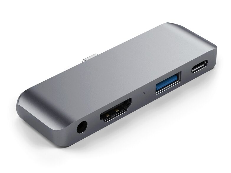 Satechi Aluminium USB-C Mobile Pro Hub, HDMI, USB-C, USB-A, space grau