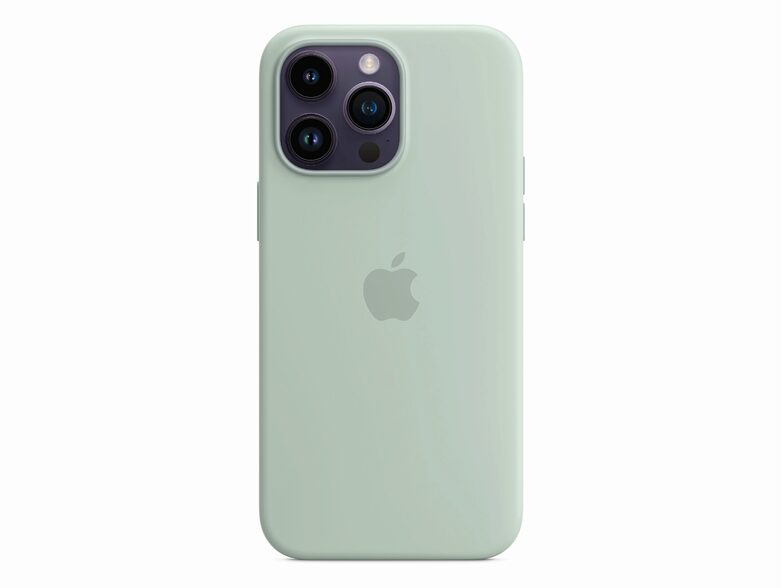 Apple iPhone Silikon Case mit MagSafe, für iPhone 14 Pro Max, agavengrün