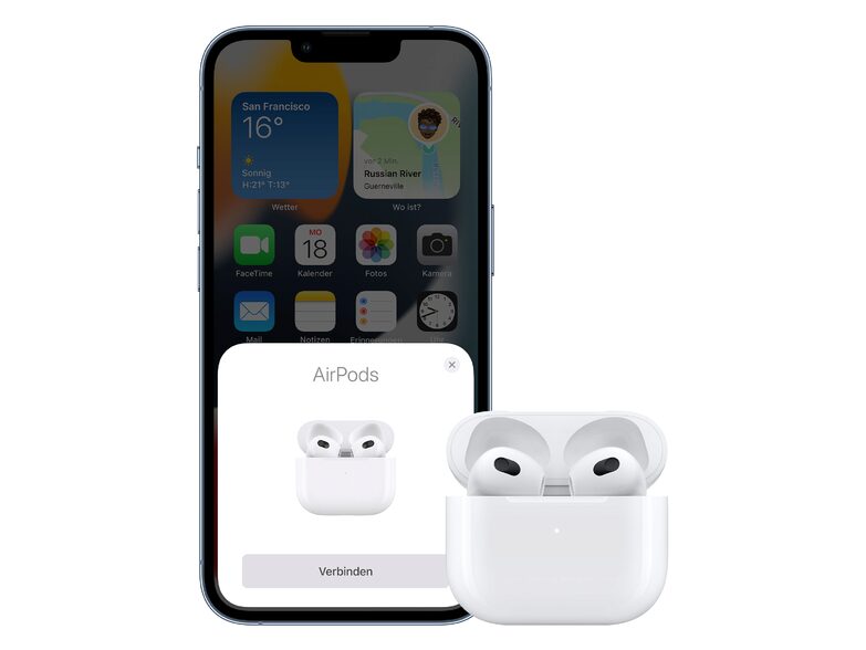 Apple AirPods, 3. Generation, Wireless, inkl. kabellosem MagSafe Ladecase