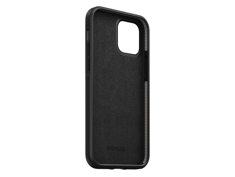 Nomad Rugged Leather Case, Leder-Schutzhülle für iPhone 12/12 Pro, schwarz
