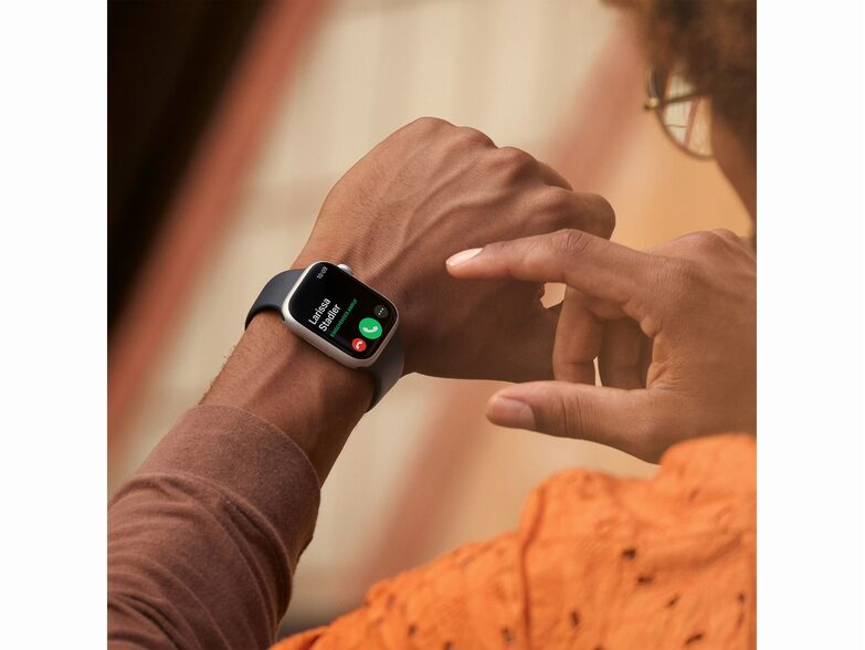 Apple Watch Series 8, GPS & Cell., 41 mm, Edelst. graphite, Sportb. mitternacht