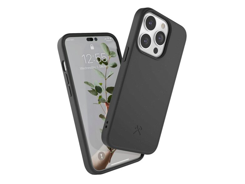 Woodcessories Bio Case MagSafe, Schutzhülle für iPhone 14 Pro Max, schwarz