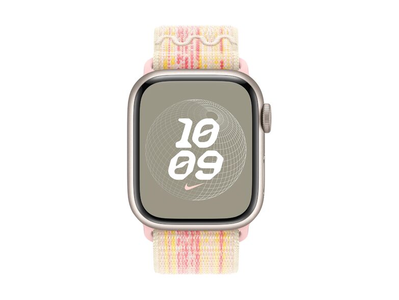 Apple Nike Sport Loop, für Apple Watch 41 mm, Nylon, polarstern/pink