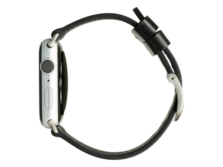 dbramante1928 Bornholm Watch-Strap, Apple Watch 42/44/45/49 mm, schwarz/silber
