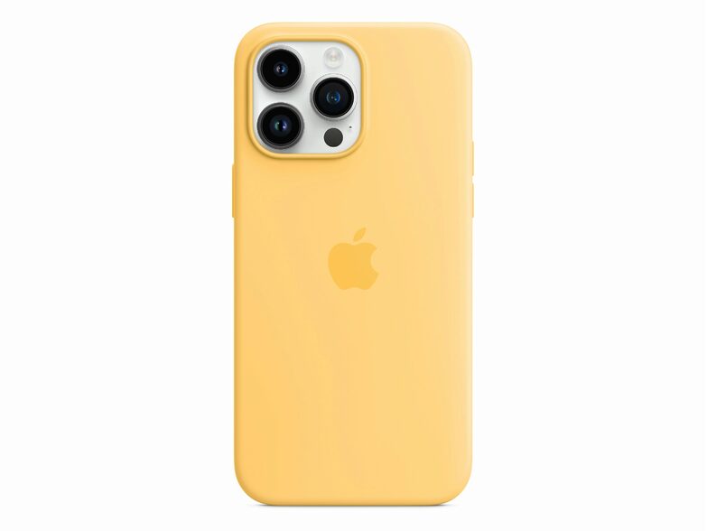 Apple iPhone Silikon Case mit MagSafe, für iPhone 14 Pro Max, sonnenlicht