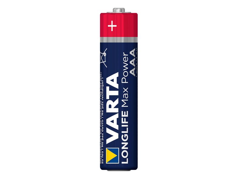 Varta Longlife Max Power, 1,5 Volt AAA Batterie, 4er-Pack, Alkali Mangan