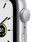 Apple Watch SE, 44 mm, Aluminium silber, Sportarmband weiß