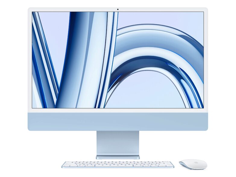 Apple iMac 24", M3 8-Core CPU, 8-Core GPU, 16 GB RAM, 1 TB SSD, blau