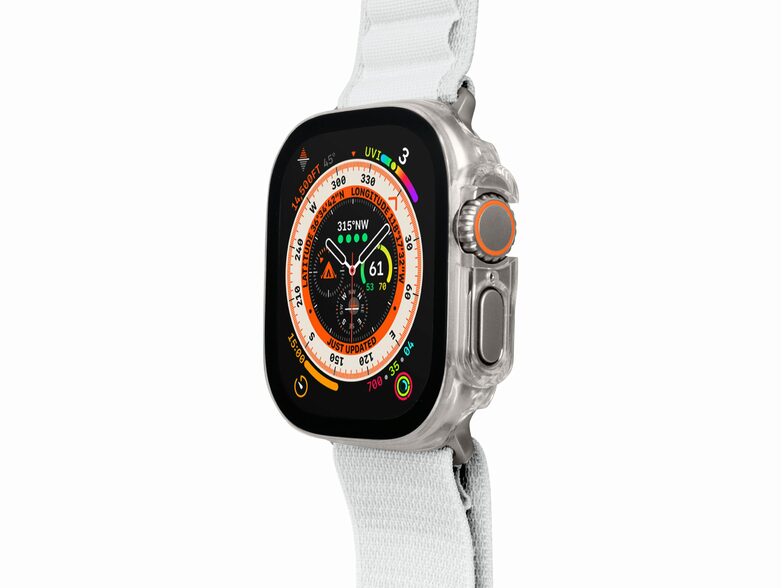 LAUT SHIELD Watch Case, Schutzhülle für Apple Watch 40 mm, transparent