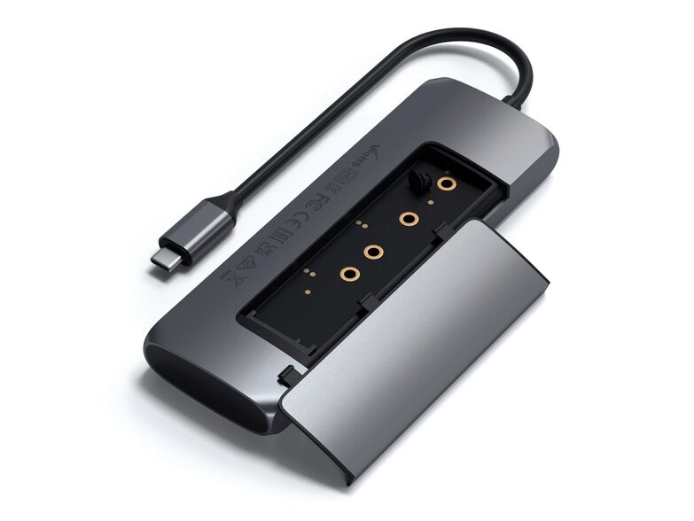 Satechi USB-C Hybrid Multiport Adapter, USB-C/USB-3.1/HDMI, spacegrau
