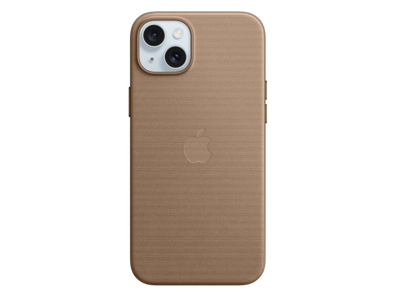 Apple iPhone Feingewebe Case mit MagSafe, für iPhone 15 Plus, taupe