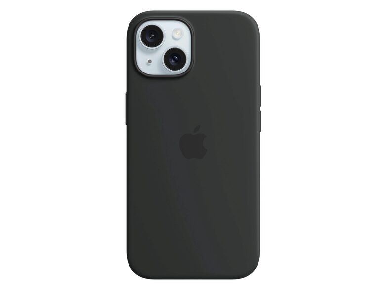 Apple iPhone Silikon Case mit MagSafe, für iPhone 15, schwarz