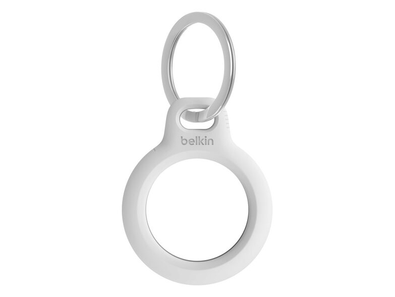 Belkin Secure Holder mit Schlüsselanhänger, Anhänger für Apple AirTag, weiß