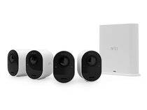 Arlo Ultra 2, kabellose 4K-UHD-Sicherheitskamera, 4er-Set, SmartHub, weiß