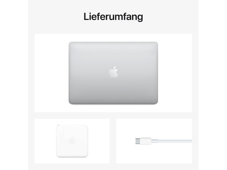 Apple MacBook Pro 13" (2020), M1 8-Core CPU, 8 GB RAM, 512 GB SSD, silber