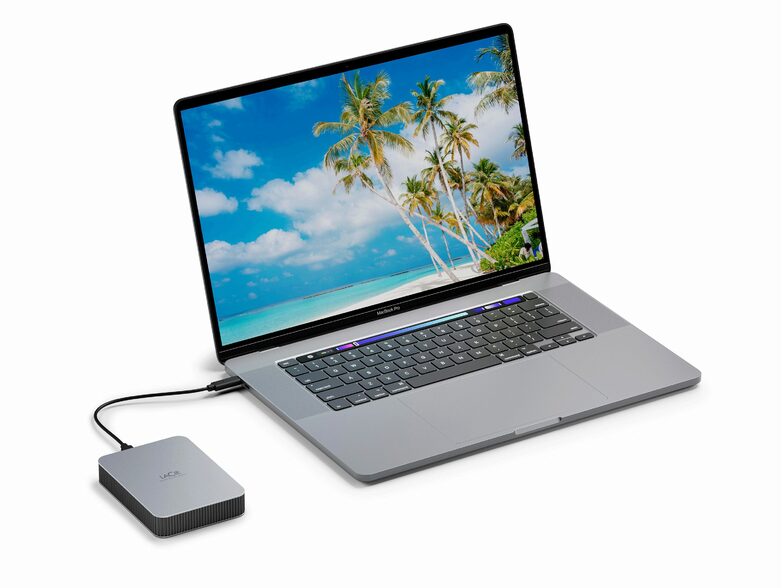 LaCie Mobile Drive, 5 TB ext. 6,35 cm Festplatte (2022), USB-C/USB 3.2, silber