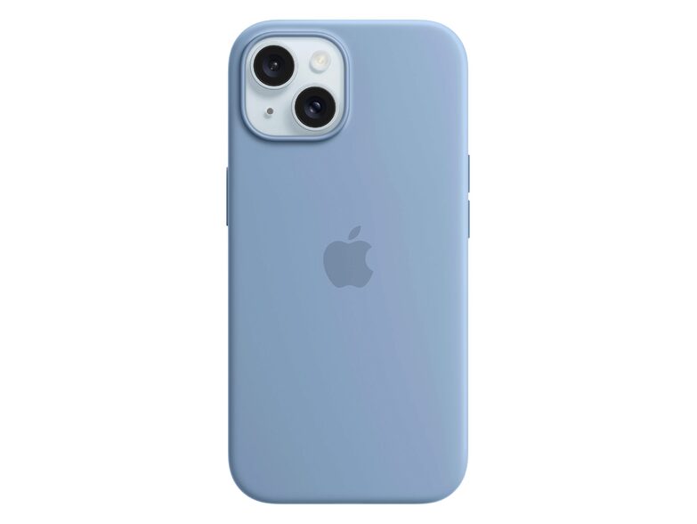 Apple iPhone Silikon Case mit MagSafe, für iPhone 15, winterblau