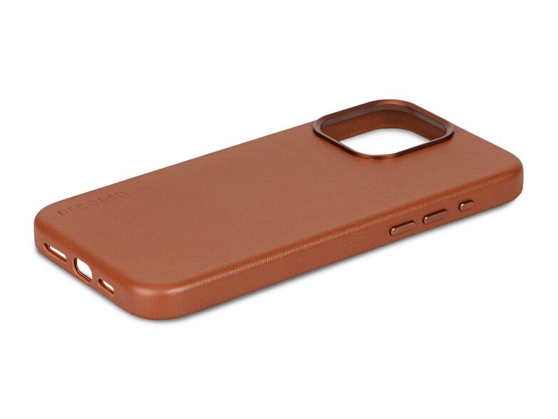 Decoded Back Cover, Leder-Schutzhülle für iPhone 15 Pro Max, MagSafe, braun