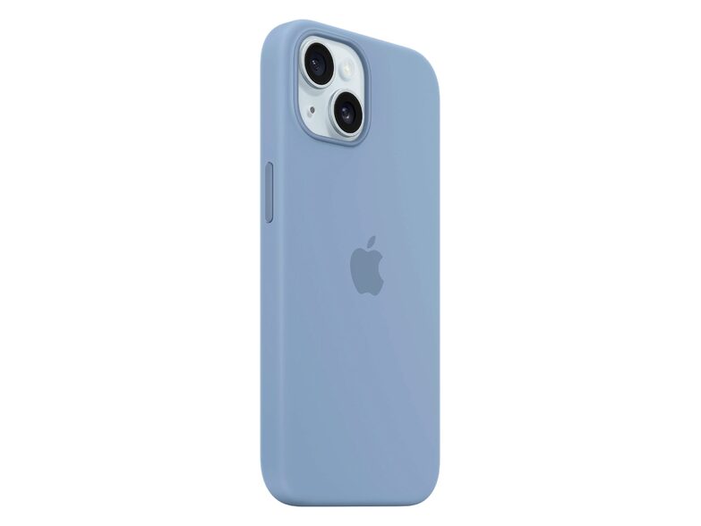 Apple iPhone Silikon Case mit MagSafe, für iPhone 15 Plus, winterblau