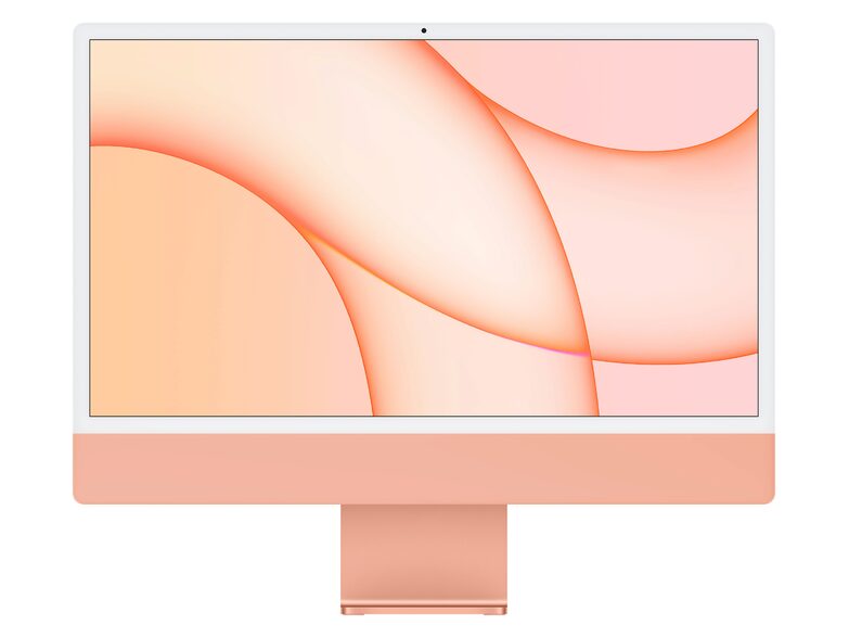 Apple iMac 24" (2021), M1 8-Core CPU, 8-Core GPU, 8 GB RAM, 512 GB SSD, orange