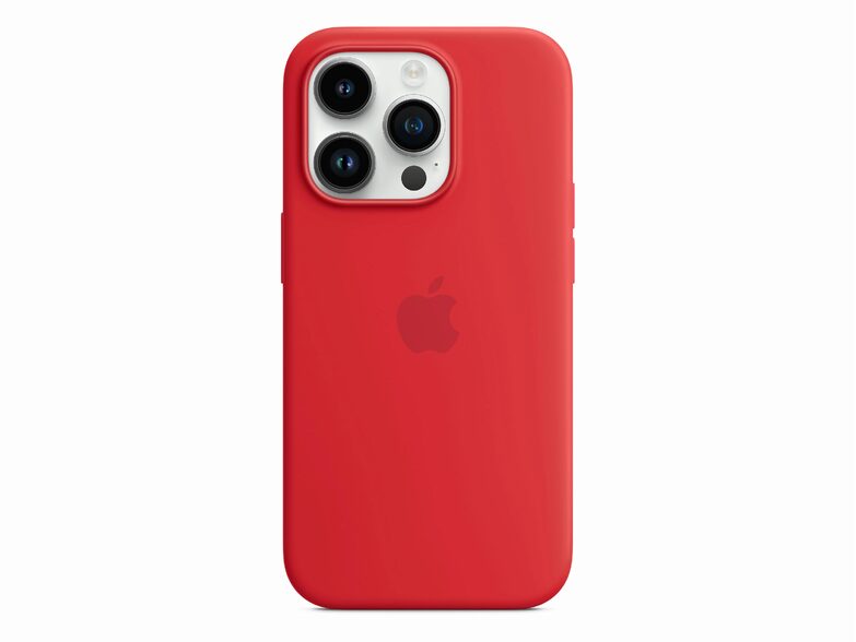 Apple iPhone Silikon Case mit MagSafe, für iPhone 14 Pro, rot