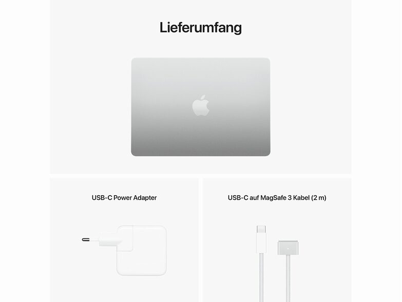 Apple MacBook Air Ret. 13", M2 8C CPU, 8 GB RAM, 512 GB SSD, silber