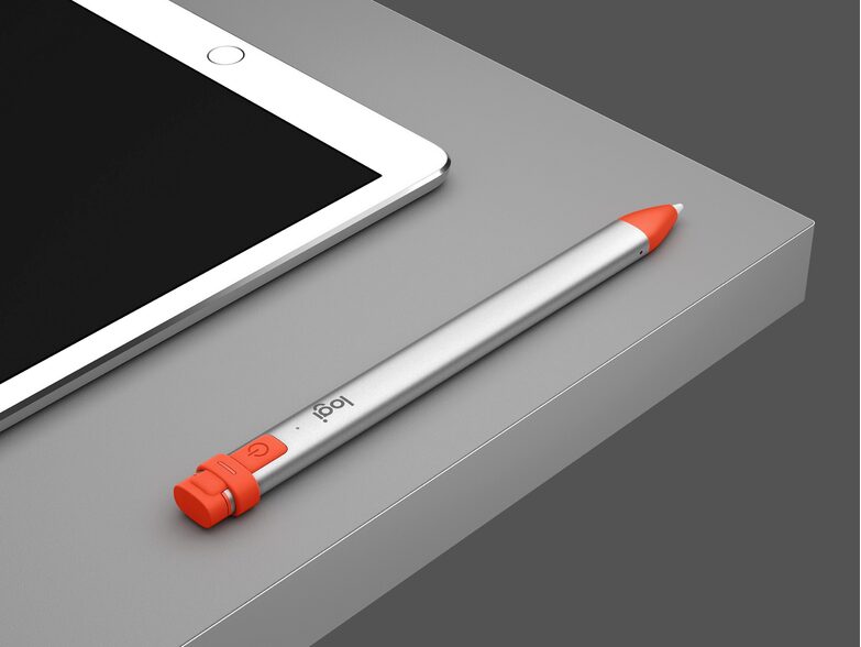 Logitech Crayon, digitaler Eingabestift, für Apple iPad, silber