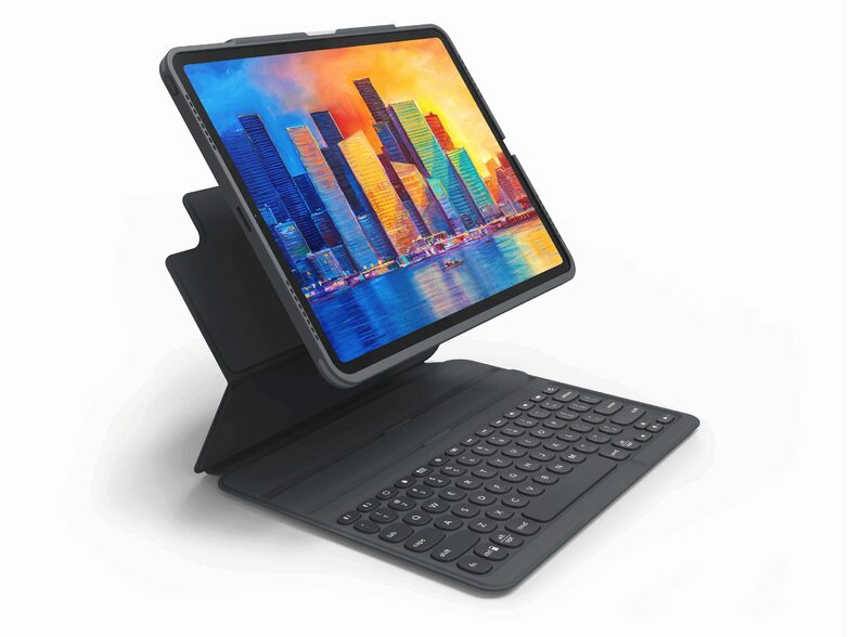 ZAGG Pro Keys, Tastatur-Case für iPad Pro 11", deutsch, schwarz/grau